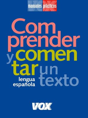 cover image of Comprender y comentar un texto
